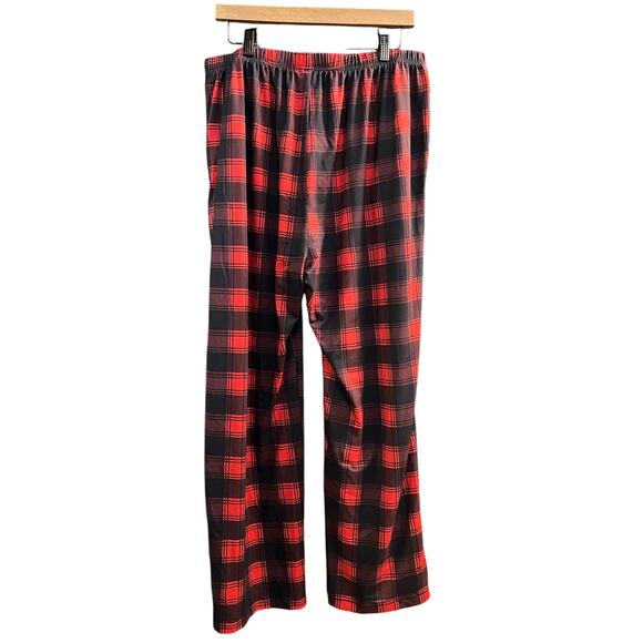 MoFiz Red and Black Buffalo Plaid Pull On Pajama Loungewear Pants Size L - Picture 1 of 8